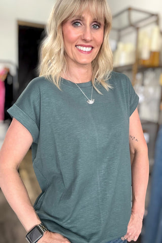 Janie Cotton Modal Slub Tee - Just Dani Boutique + Color Studio