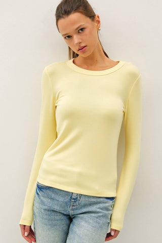Jenni Round Neck Long Sleeve Knit Top - The Funky Zebras Clear Lake
