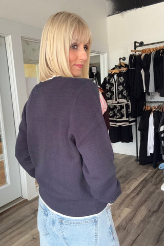 Jessie Button Front Cardigan with Piping Detail - Just Dani Boutique + Color Studio