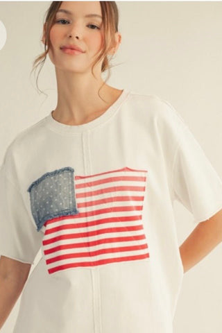 Jordyn American Flag Casual Top - Just Dani Boutique + Color Studio