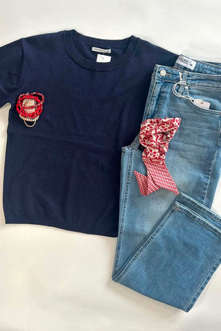 Just Black Denim Stretchy Straight - Just Dani Boutique + Color Studio