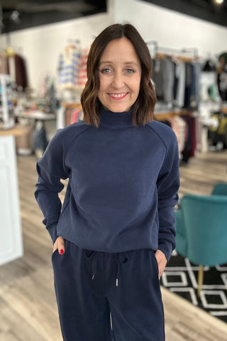 Kai Mock Neck Top - The Funky Zebras Clear Lake