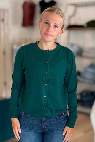 Kenna Forest Green Button Down Cardigan - Just Dani Boutique + Color Studio