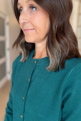 Kenna Forest Green Button Down Cardigan - Just Dani Boutique + Color Studio