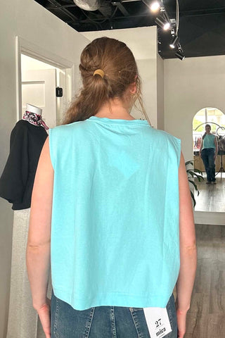Kirsten Washed Seabreeze Tank - Just Dani Boutique + Color Studio