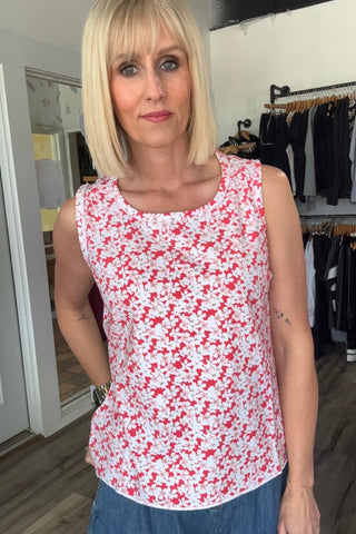 Kylie Scoop Floral Jersey Knit Tank - Just Dani Boutique + Color Studio