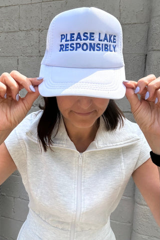 Lake Trucker Hats - The Funky Zebras Clear Lake