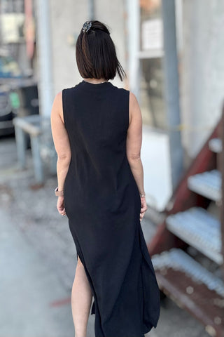 Laurel Black Sleeveless V - Neck Maxi Dress - Just Dani Boutique + Color Studio