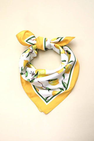 LEMON SILKY FEEL BANDANA SCARF - The Funky Zebras Clear Lake
