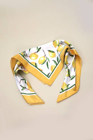 LEMON SILKY FEEL BANDANA SCARF - The Funky Zebras Clear Lake