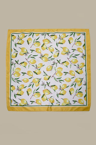 LEMON SILKY FEEL BANDANA SCARF - The Funky Zebras Clear Lake
