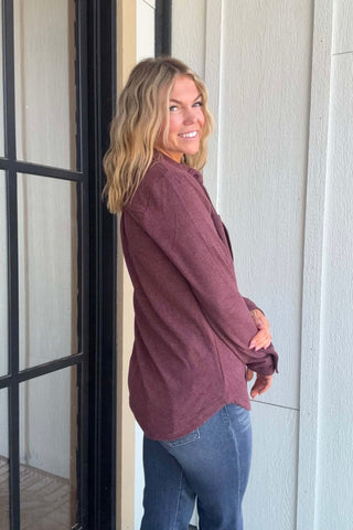 Lewis Burgundy Shirt - Just Dani Boutique + Color Studio