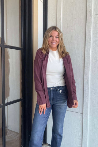 Lewis Burgundy Shirt - Just Dani Boutique + Color Studio