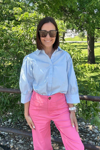 Lia Berry Wide Leg Patch Pocket Pants - Just Dani Boutique + Color Studio