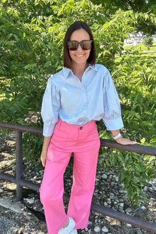 Lia Berry Wide Leg Patch Pocket Pants - Just Dani Boutique + Color Studio
