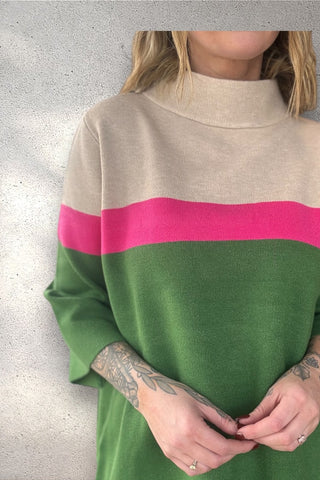 Sammie Color Block Mock Sweater
