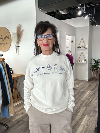 Life is Better at the Lake Graphic Sweatshirt - Just Dani Boutique + Color Studio