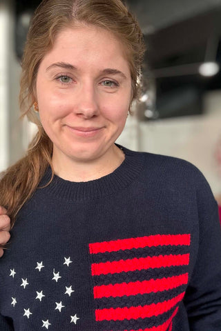 Lilian American Flag Sweater - Just Dani Boutique + Color Studio