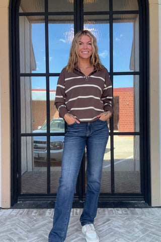 Loma Cream Striped Pullover - Just Dani Boutique + Color Studio