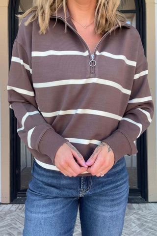 Loma Cream Striped Pullover - Just Dani Boutique + Color Studio