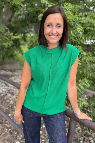 Lyn Center Seam Sleeveless Sweater - Just Dani Boutique + Color Studio