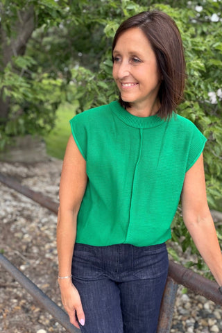 Lyn Center Seam Sleeveless Sweater - Just Dani Boutique + Color Studio
