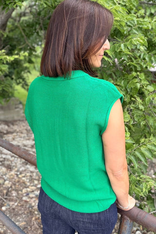 Lyn Center Seam Sleeveless Sweater - Just Dani Boutique + Color Studio