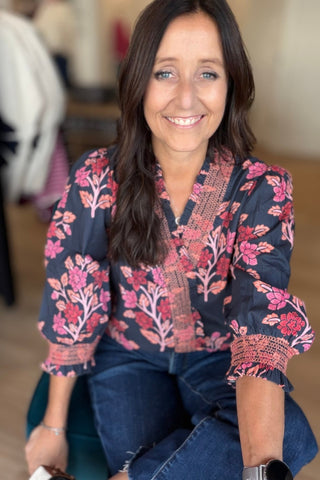 Mara Floral Ruffle Top - Just Dani Boutique + Color Studio