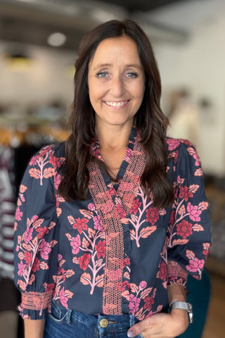 Mara Floral Ruffle Top - Just Dani Boutique + Color Studio