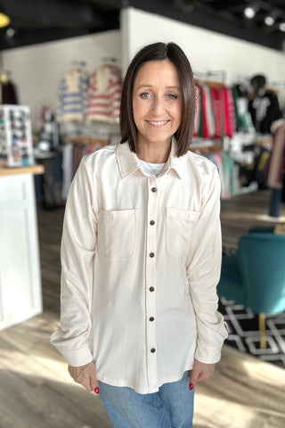 Marissa Soft Button Up - The Funky Zebras Clear Lake