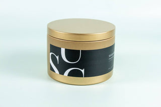 Matte Gold Travel Tin Soy Candle - The Funky Zebras Clear Lake
