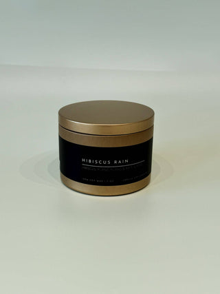 Matte Gold Travel Tin Soy Candle - The Funky Zebras Clear Lake