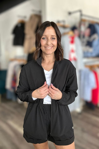 Megan Cinch Peplum Jacket - The Funky Zebras Clear Lake