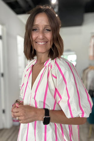 Mel Puff Sleeve Dress - The Funky Zebras Clear Lake