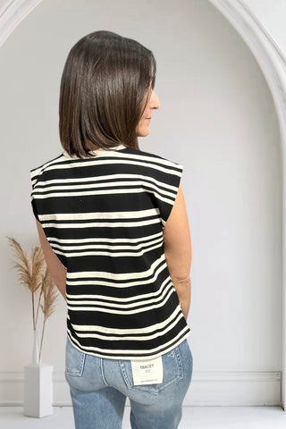 Milana Striped Sleeveless Top - The Funky Zebras Clear Lake