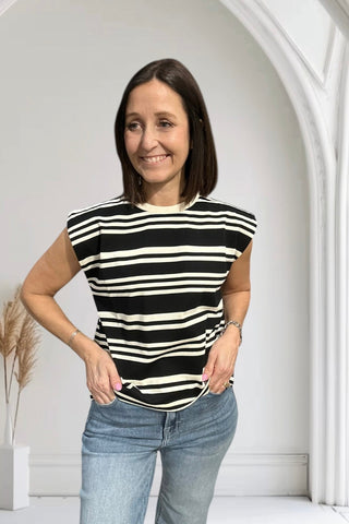 Milana Striped Sleeveless Top - The Funky Zebras Clear Lake