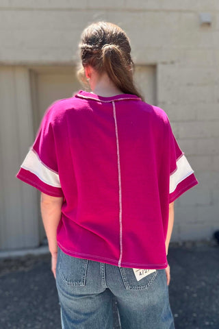 Mira French Terry Exposed Seam Top - Just Dani Boutique + Color Studio