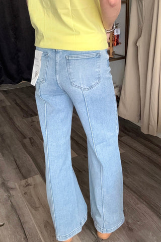 Miranda Risen Wide Leg Seam Detail Denim - Just Dani Boutique + Color Studio