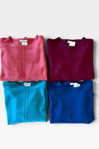 Miriam Viscose Front Seam Round Neck Sweater - Just Dani Boutique + Color Studio