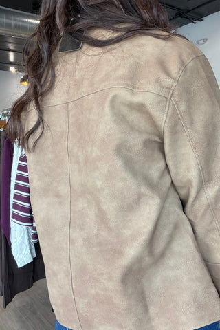 Monique Patch Pocket Faux Leather Jacket - Just Dani Boutique + Color Studio