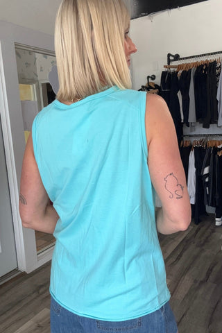 Morgan Raw Edge Trim Jersey Knit Tank - Just Dani Boutique + Color Studio