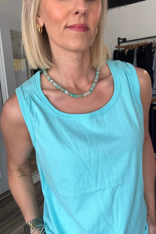 Morgan Raw Edge Trim Jersey Knit Tank - Just Dani Boutique + Color Studio