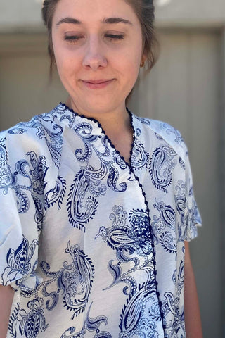 Nellie Blue Print Top - Just Dani Boutique + Color Studio