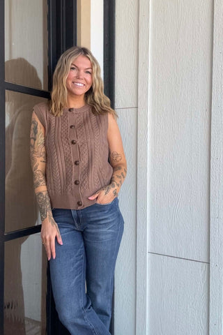 Pax Hazelnut Sweater Vest - Just Dani Boutique + Color Studio