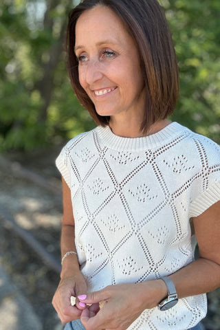Percy Cream Sweater Vest - Just Dani Boutique + Color Studio