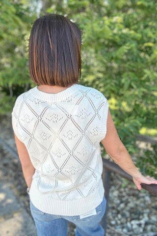 Percy Cream Sweater Vest - Just Dani Boutique + Color Studio