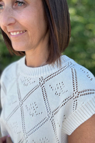 Percy Cream Sweater Vest - Just Dani Boutique + Color Studio
