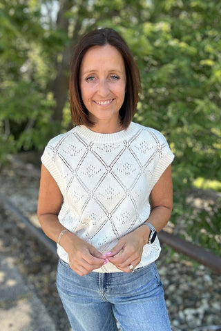 Percy Cream Sweater Vest - Just Dani Boutique + Color Studio