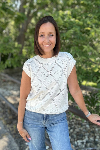 Percy Cream Sweater Vest - Just Dani Boutique + Color Studio