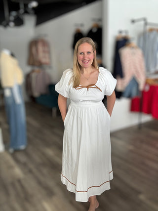 Phebe White Dress - The Funky Zebras Clear Lake